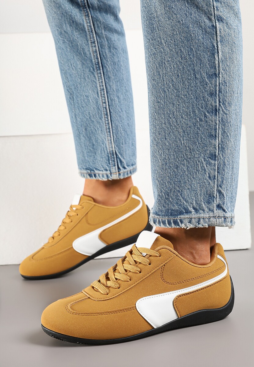 Jasnobrązowe Sneakersy Typu Klasyczne Tenisówki Zelritia