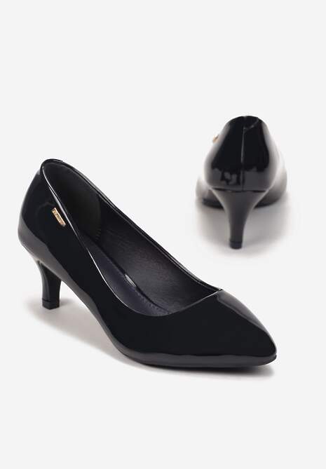 Granatowe Czółenka Ironice