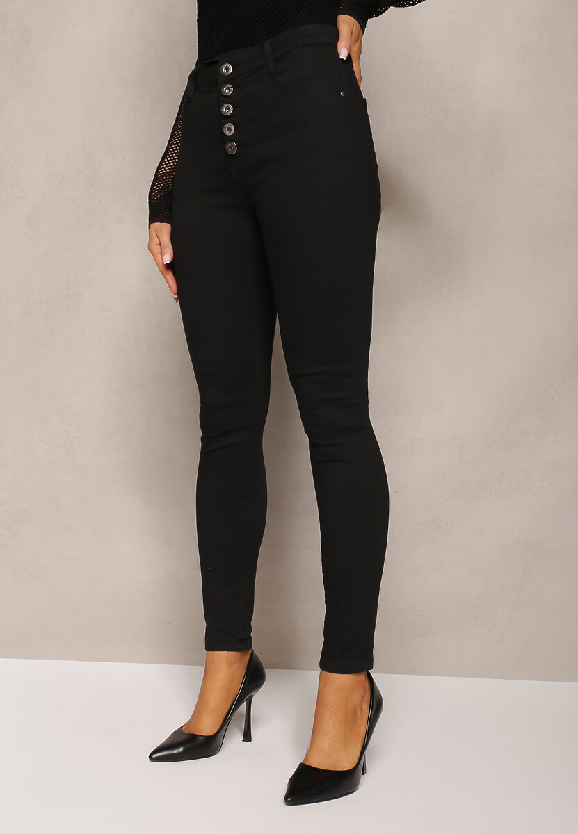 Czarne Spodnie Skinny Winvienne
