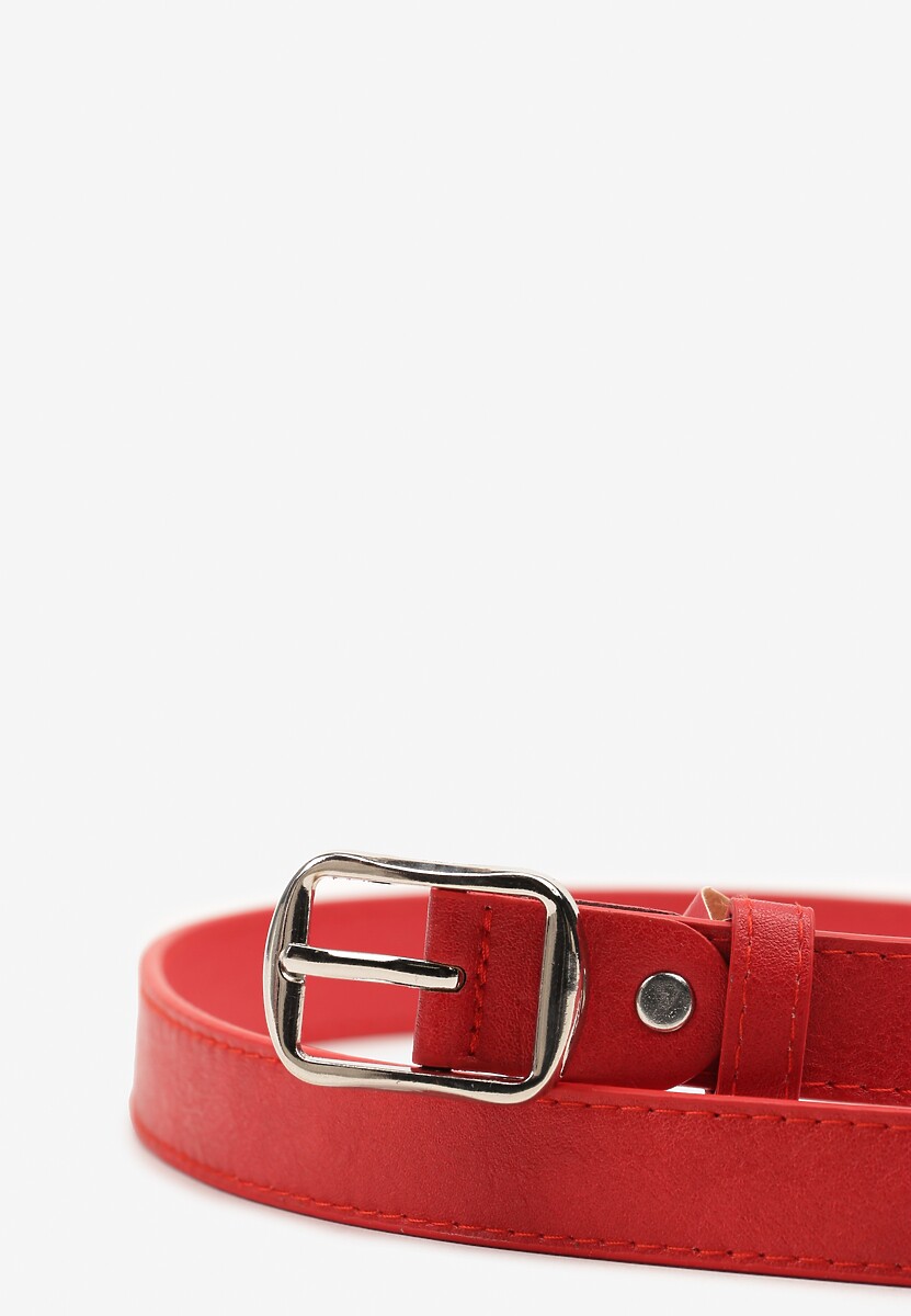 Czerwony Pasek z Ozdobną Klamrą Filariela