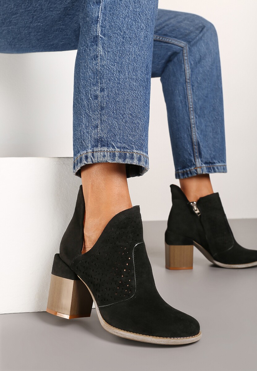 Czarne Botki Pirelous