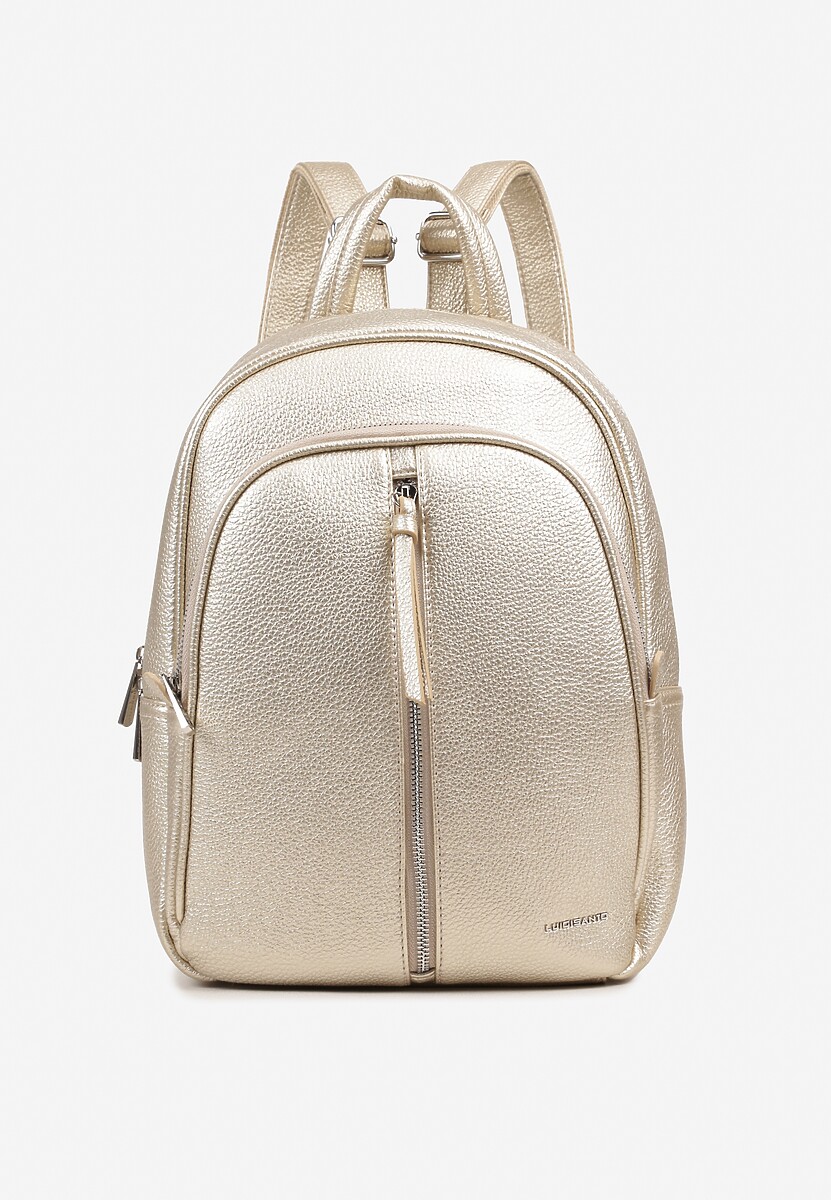 Czarny Mały Plecak Zdobiony Suwakiem Nilzeri