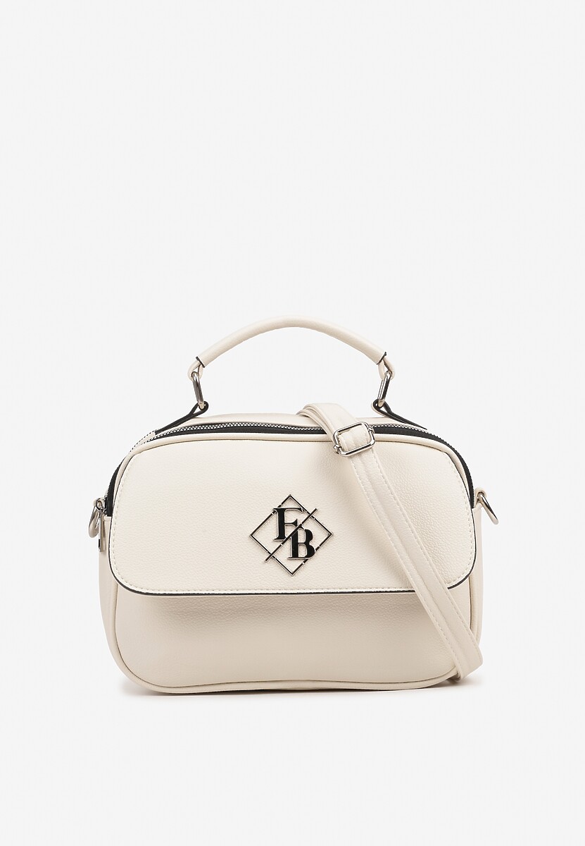 Czarna Torebka Typu Listonoszka z Rączką Zdobiona Aplikacją Avenissa