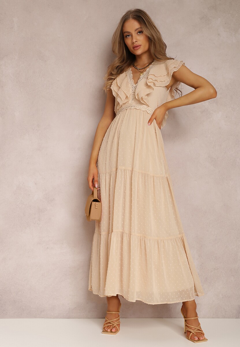 Beżowa Sukienka Iriope