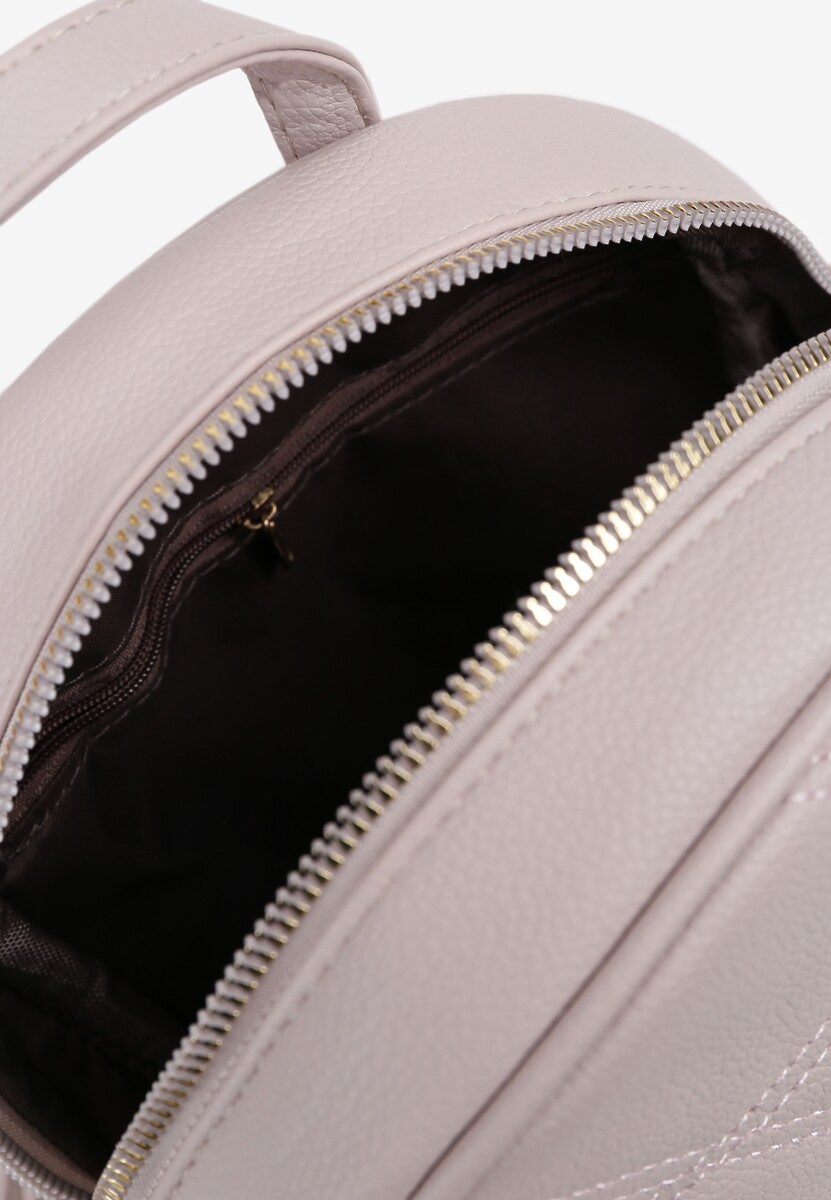 Jasnoróżowy Mały Plecak Miejski z Pikowaniem Skeralla