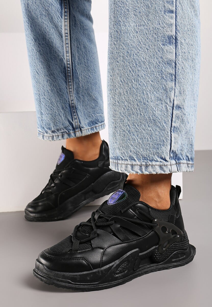 Czarne Sneakersy Atel