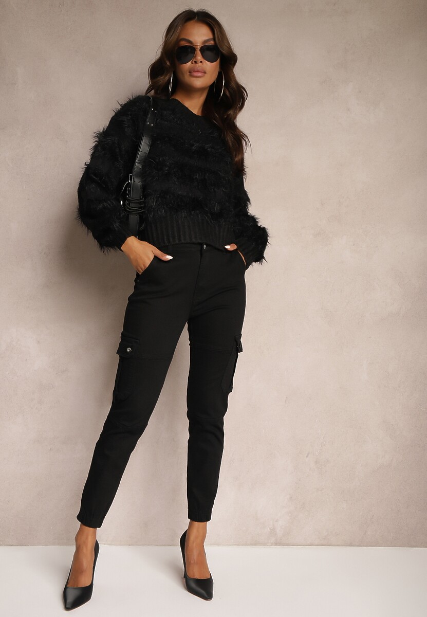 Czarne Spodnie Cargo Eraste