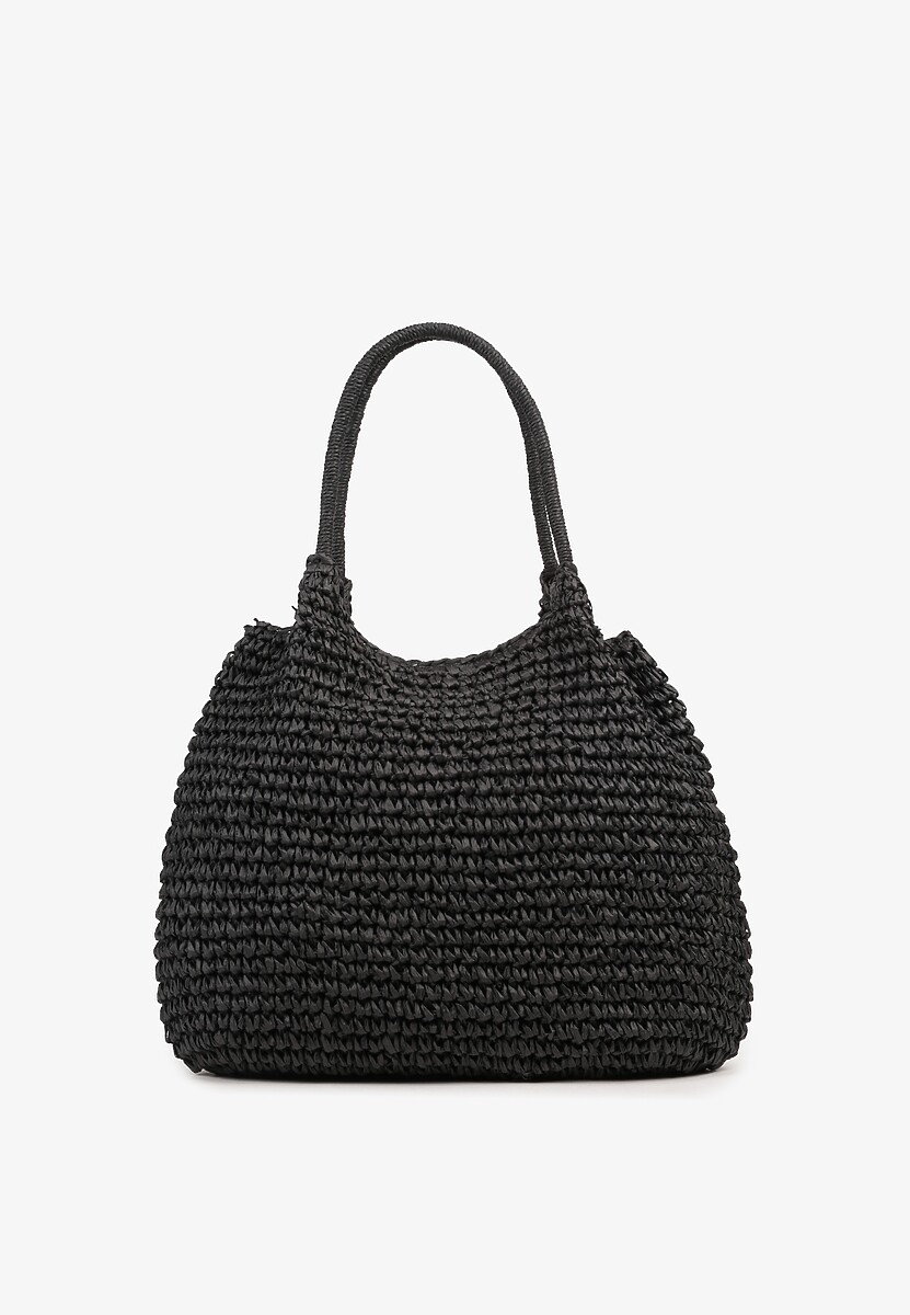 Ciemnobeżowa Plażowa Torebka Shopper z Plecionki Meriela