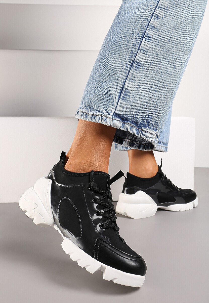 Czarne Sneakersy Athizithe