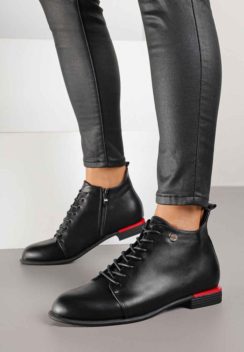 Czarne Botki Vices Trzewiki Aliff