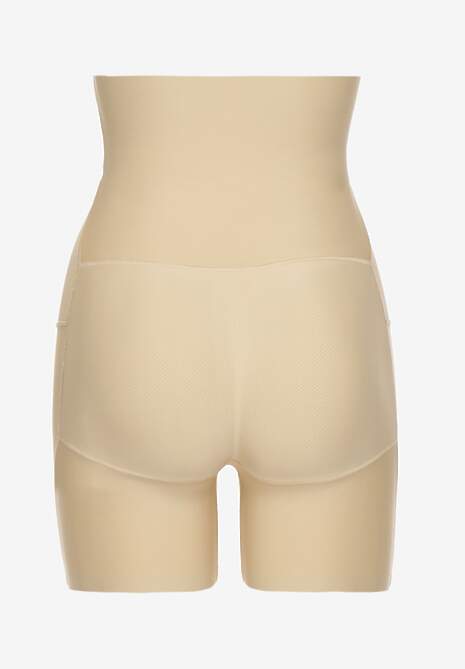 Beżowa Bielizna modelująca Majtki High Waist z Efektem Push Up Lunavera