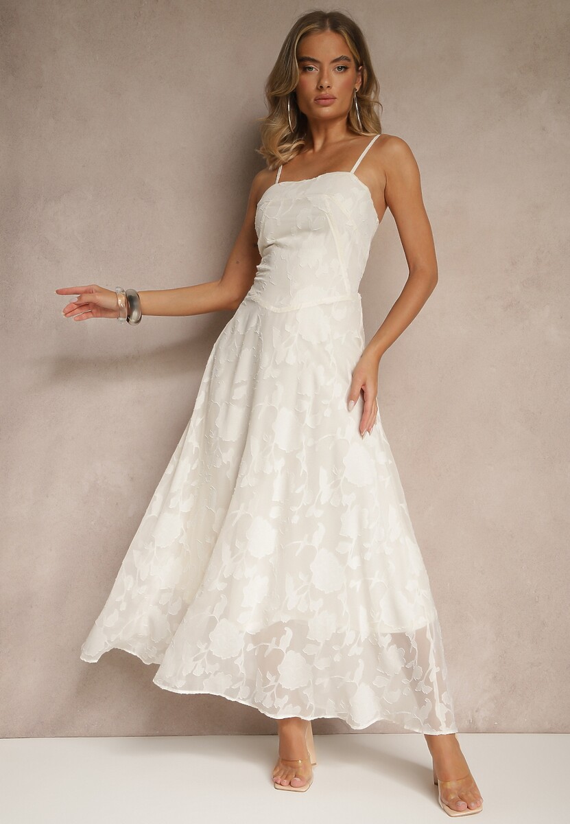 Różowa Sukienka Vices o Rozkloszowanym Kroju z Gorsetowym Wiązaniem Fenalisa