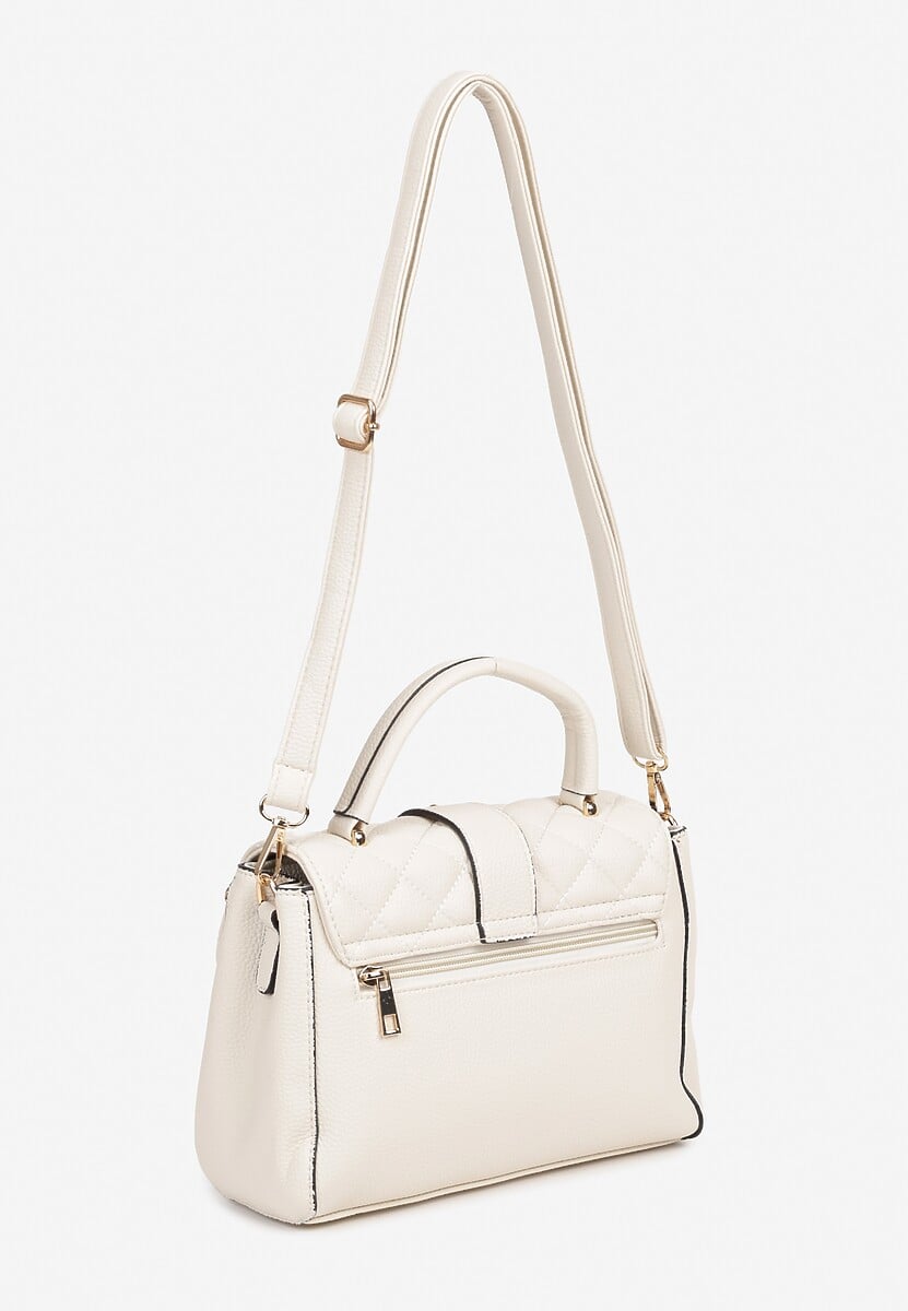 Biała Torebka Ozdobiona Pikowaniem z Rączką Lanerith