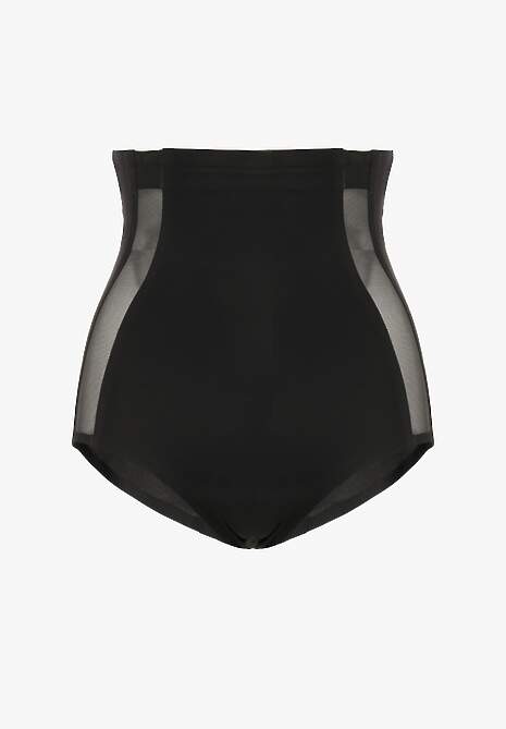 Czarne Majtki Modelujące z Wysoką Talią Elissia