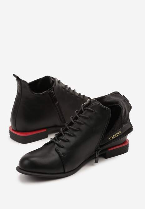 Czarne Botki Vices Trzewiki Aliff