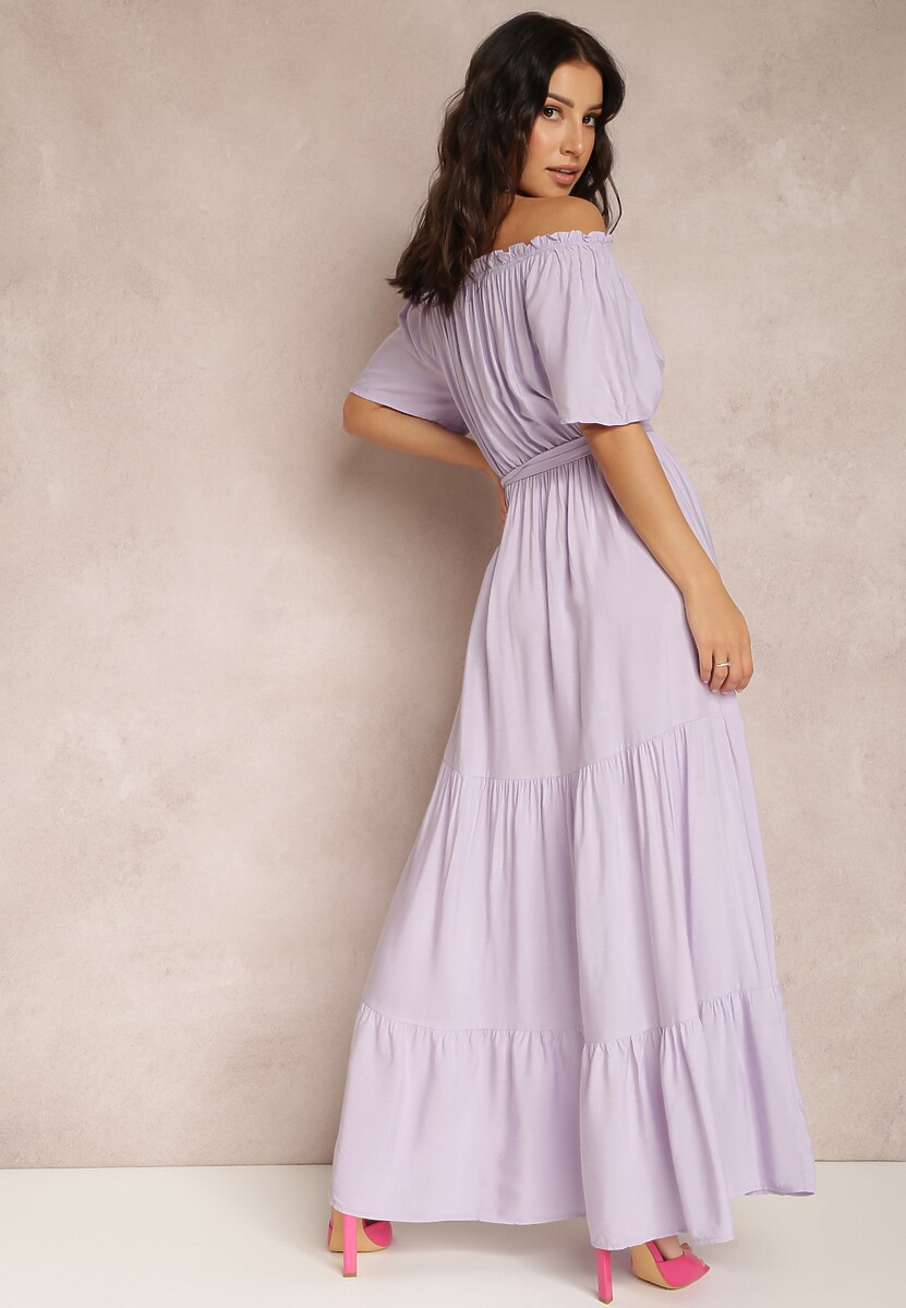 Liliowa Sukienka Amiphiphae