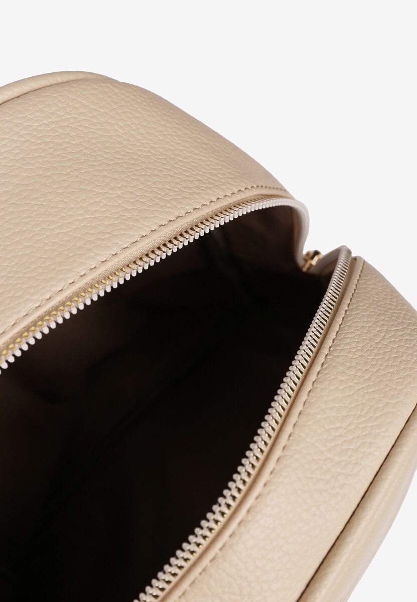 Beżowy Plecak z Metalicznym Zdobieniem Efarinia