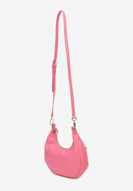 Fuksjowa Mała Torebka ze Zdobieniem i Odpinanym Paskiem Wyneth