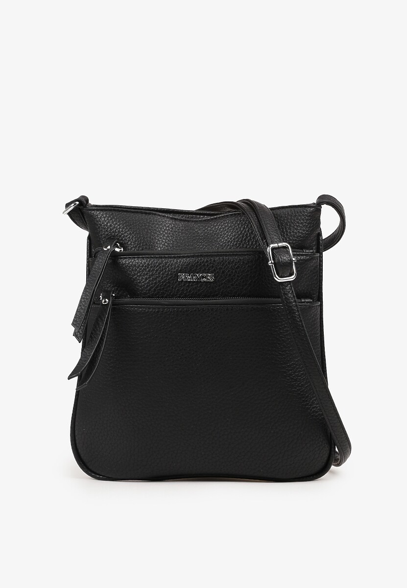 Czarna Torebka Typu Listonoszka z Zasuwanymi Kieszeniami Silatea