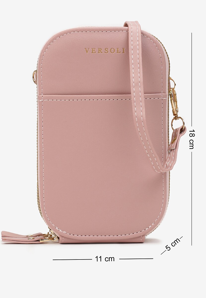 Szara Dwukomorowa Torebka na Pasku Foick