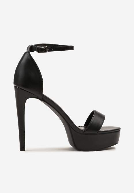 Czarne Szpilki na Platformie w Klasycznym Stylu Addsea