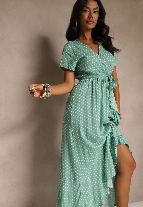 Miętowa Sukienka Boliphise