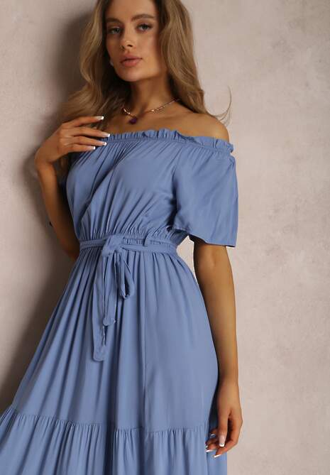 Niebieska  Sukienka Amiphiphae