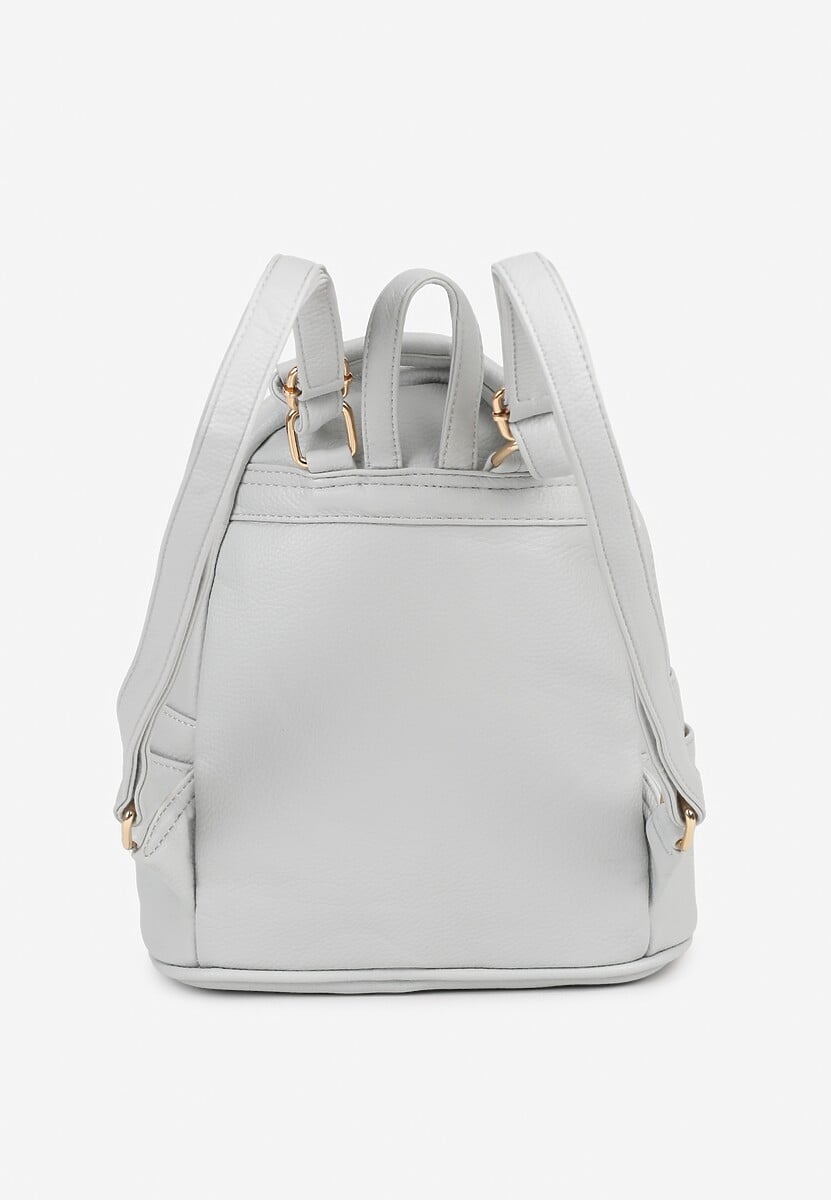 Szary Plecak z Metalicznym Napisem Elisalla