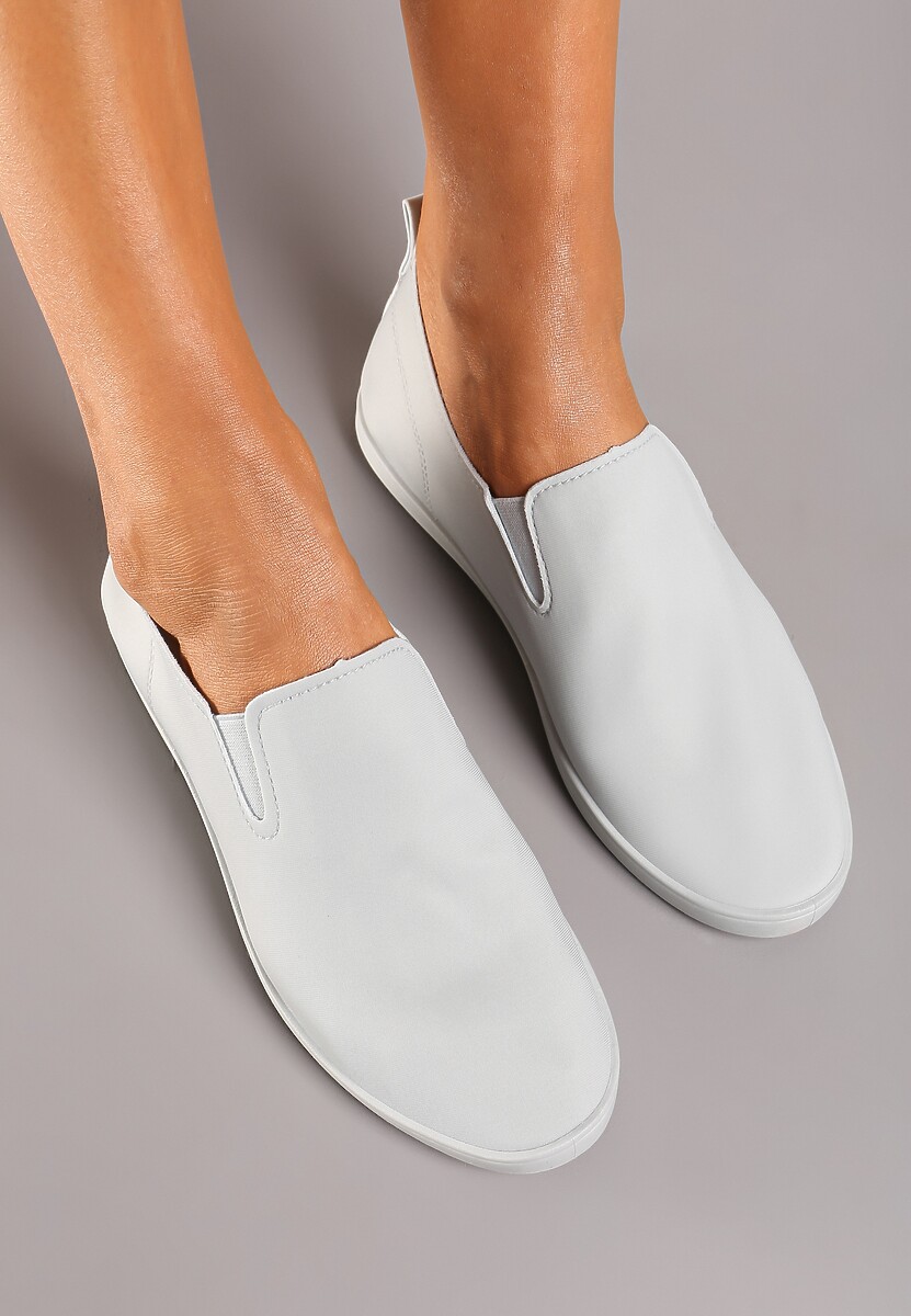 Szare Płaskie Tenisówki z Elastyczną Podeszwą Vimeris