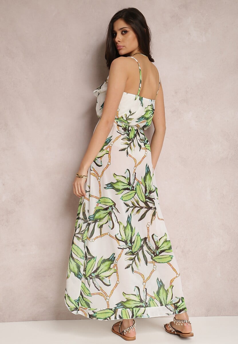 Biało-Zielona Sukienka Sereilena