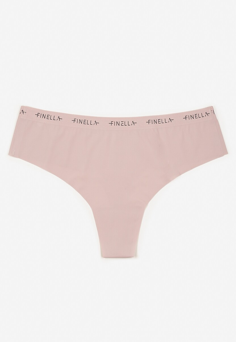 Różowe Bezszwowe Majtki z Napisami Davoria