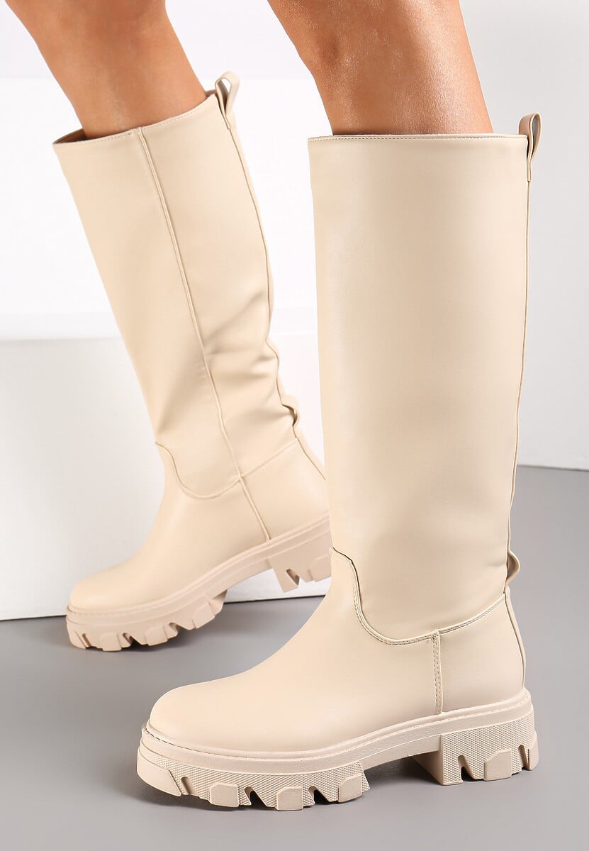 Beżowe Kozaki Mesis