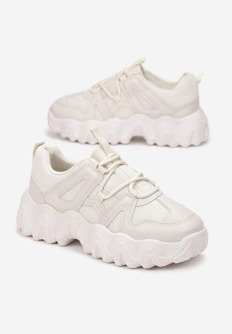 Beżowe Sneakersy Astima