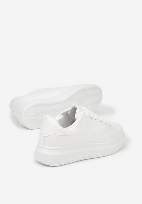 Białe Sneakersy na Niskiej Platformie w Klasycznym Stylu Lucid Dream