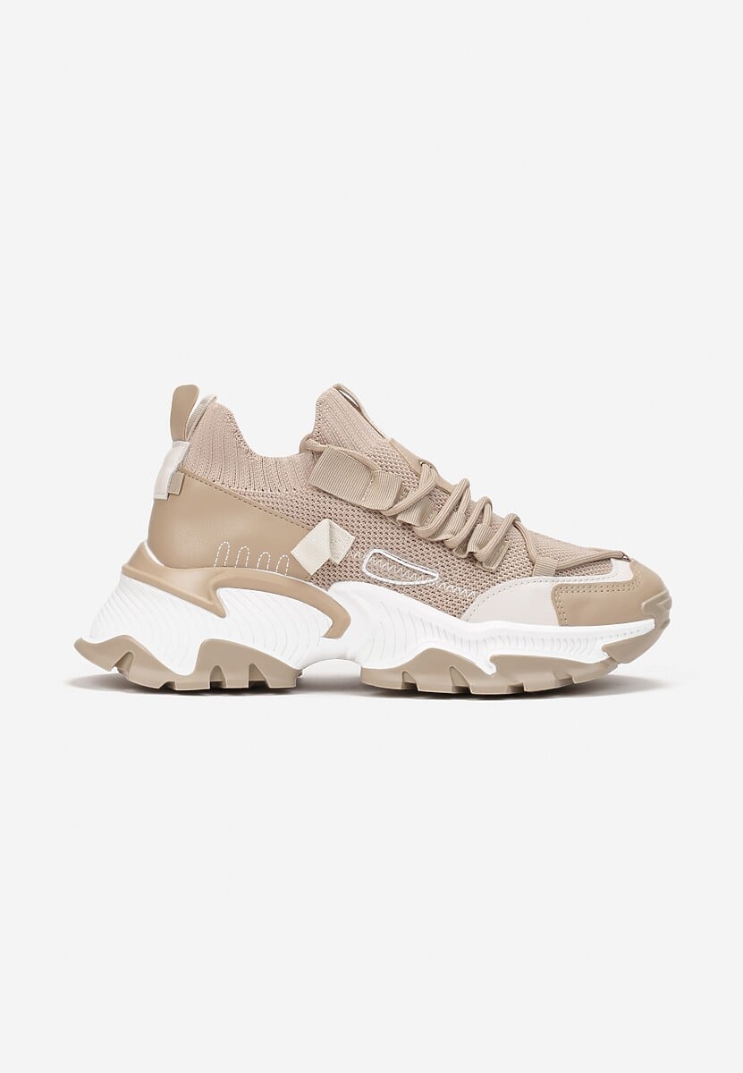 Ciemnobeżowe Sneakersy Kharena