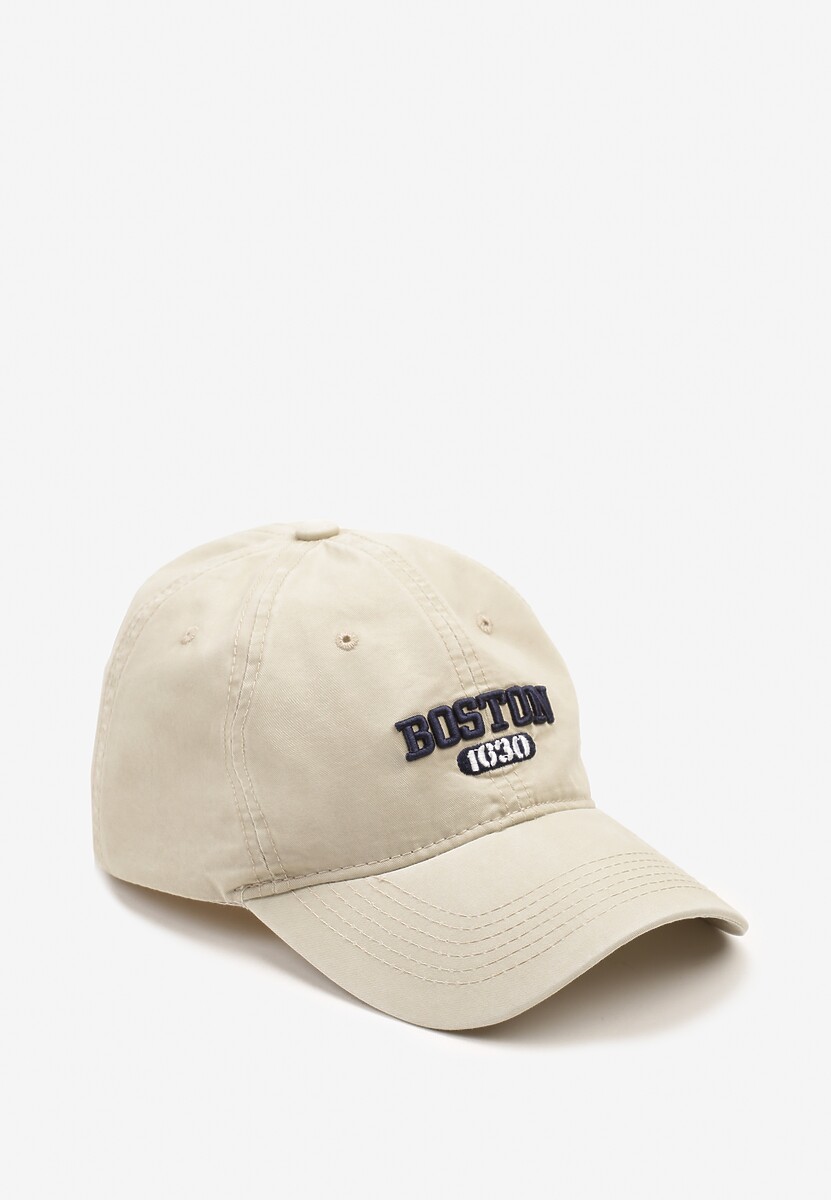 Brązowa Bawełniana Czapka z Daszkiem Ozdobiona Napisem Vornetta