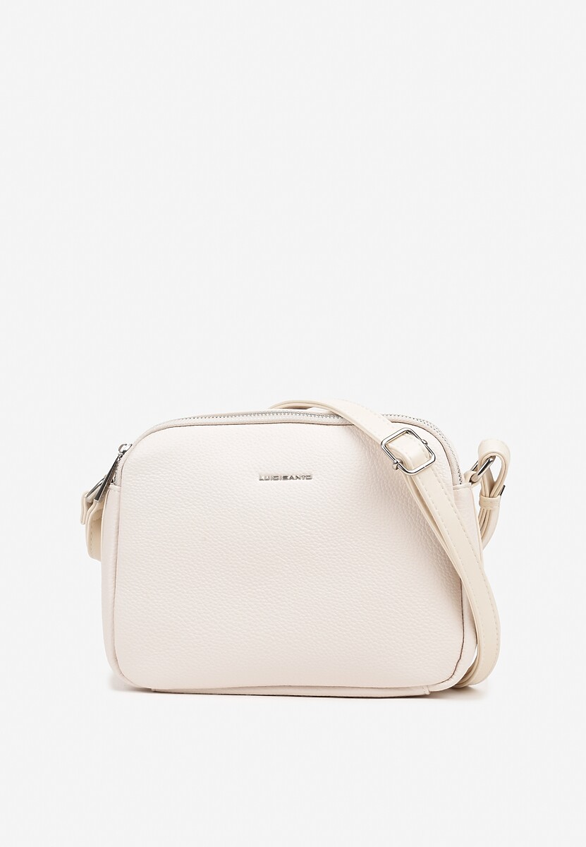 Czarna Torebka Trzykomorowa Typu Listonoszka Ozdobiona Napisem Redemara