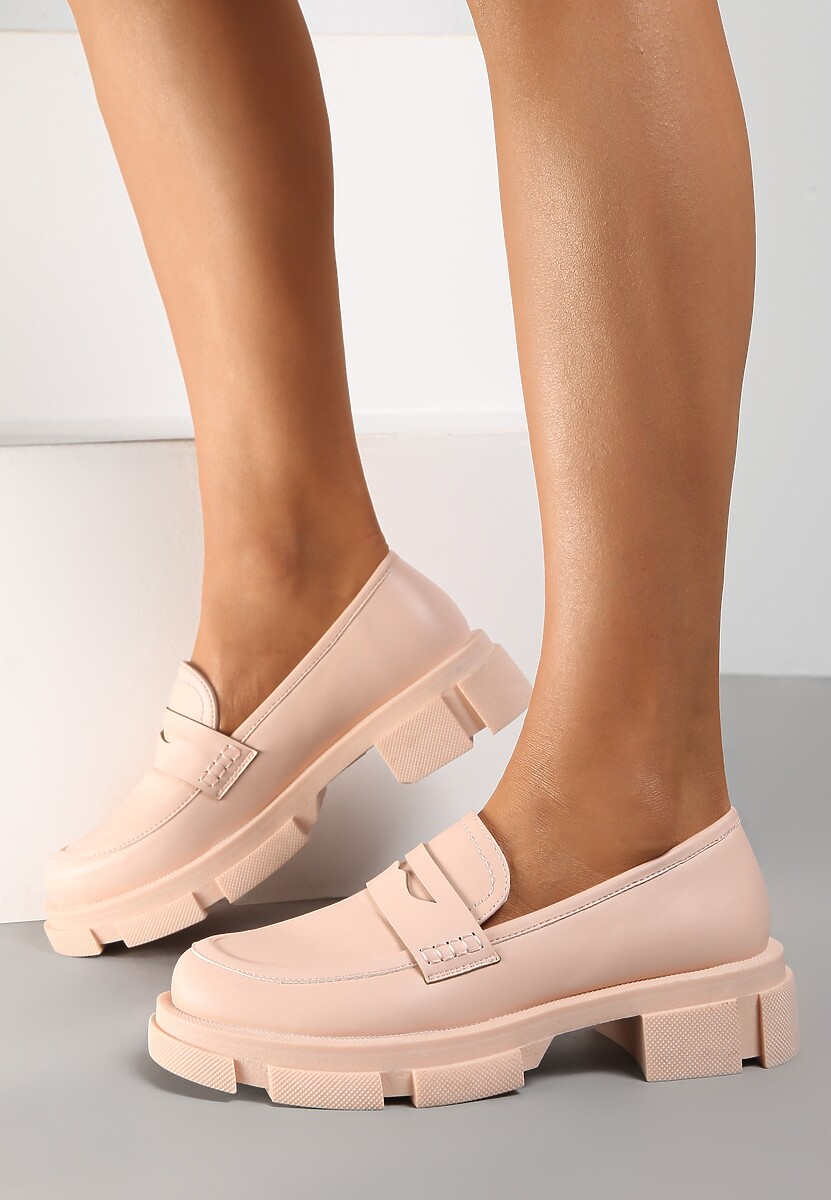 Jasnoróżowe Mokasyny Appotis