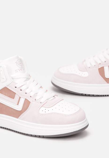 Biało-Różowe Sneakersy Maeramia