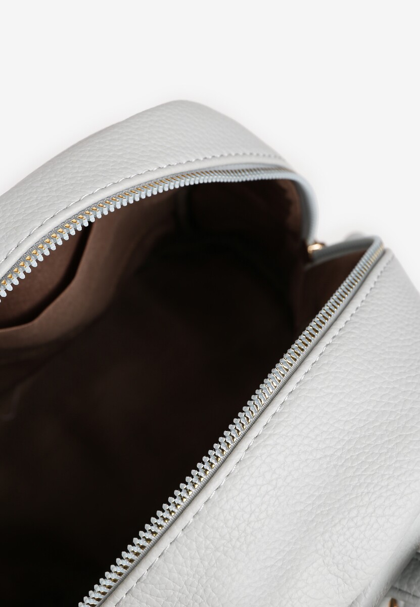 Szary Plecak z Metalicznym Napisem Elisalla