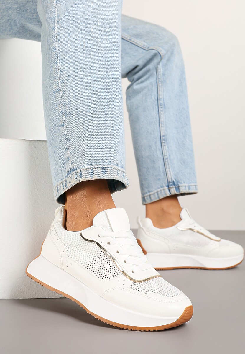 Różowe Sneakersy Ozdobione Geometrycznym Motywem Calgis