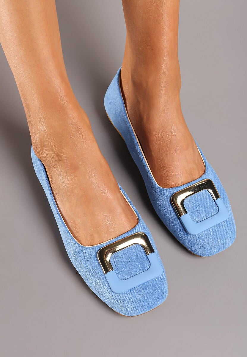 Różowe Casualowe Balerinki na Płaskiej Podeszwie z Metaliczną Aplikacją Chrissti