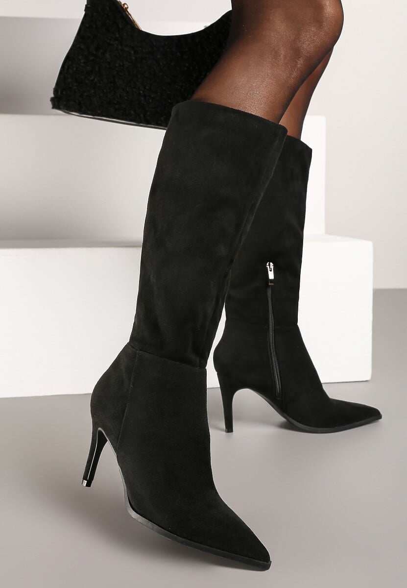 Brązowe Casualowe Kozaki Vices na Szpilce Tamirith