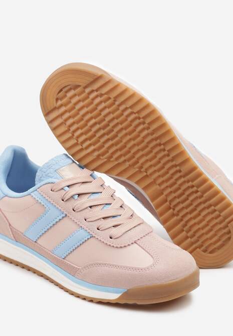 Różowo-Niebieskie Sneakersy z Geometrycznym Wzorem Eravania