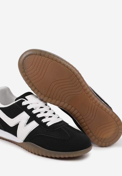 Czarne Sneakersy Klasyczne Tenisówki Istia