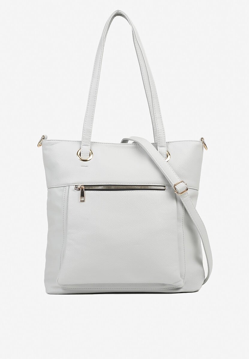 Jasnoniebieska Torebka Shopperka Ozdobiona Suwakiem Nanamira