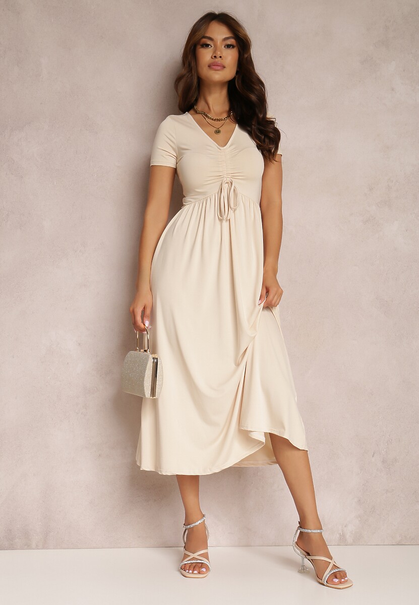 Jasnobeżowa Sukienka Naerilea