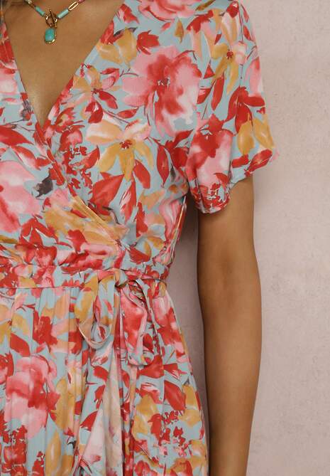 Czerwono-Niebieska Sukienka Nolwyn