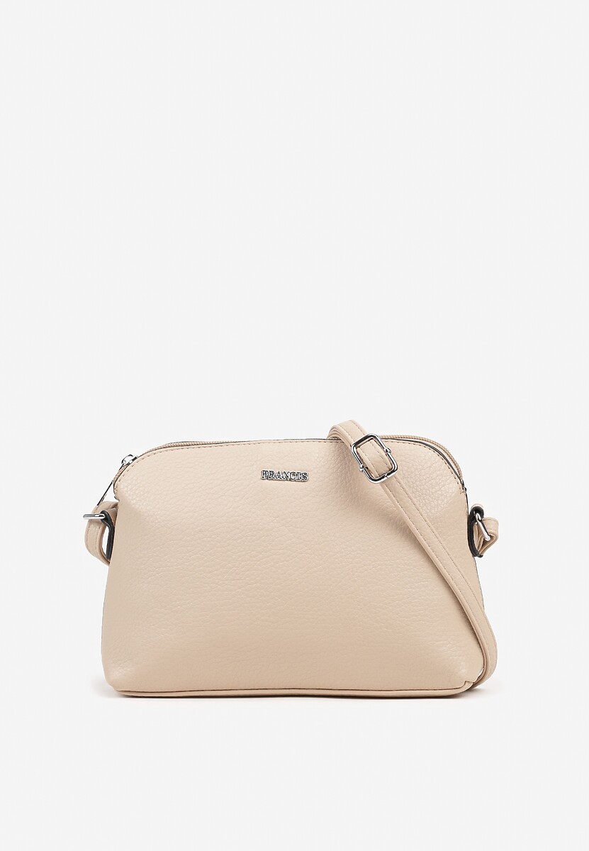 Beżowa Torebka Typu Listonoszka o Prostokątnym Kształcie Silisette