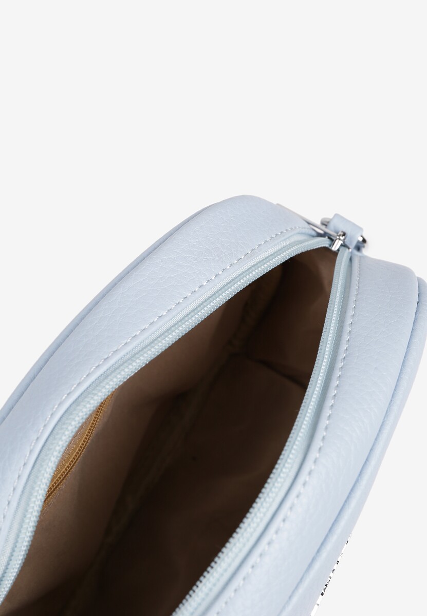 Jasnoniebieska Okrągła Torebka na Pasku z Kieszonkami Malireia
